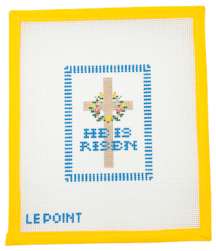 He Is Risen Needlepoint Canvas - Summertide Stitchery - Le Point Studio