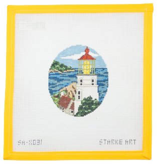 Heceta Head Lighthouse Needlepoint Canvas - Summertide Stitchery - Starke Art Designs