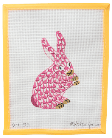 Herend - Style Standing Mini - Bunny Needlepoint Canvas - Summertide Stitchery - Kate Dickerson