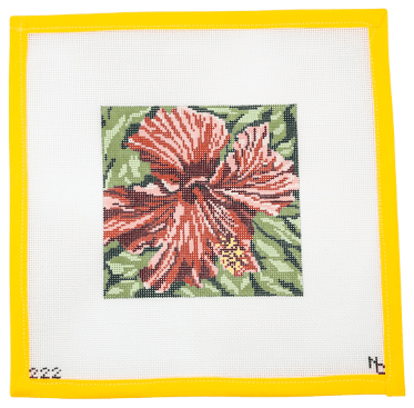 Hibiscus Needlepoint Canvas - Summertide Stitchery - Needle Crossings