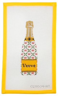 Holiday Trellis Veuve Bottle - Summertide Stitchery - C'ate La Vie