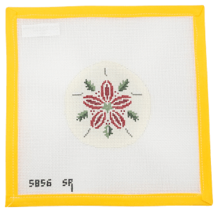 Holly Sand Dollar Needlepoint Canvas - Summertide Stitchery - Susan Roberts