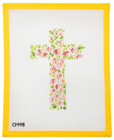 Hollyhock Cross - Summertide Stitchery - Camilla Moss