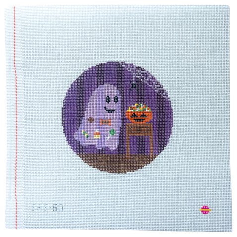 Hungry Ghostie Needlepoint Canvas - Summertide Stitchery - Saturnalia Stitching