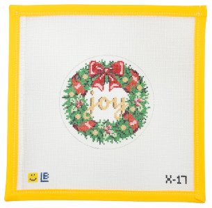 Joy Wreath - Summertide Stitchery - Lauren Bloch Designs