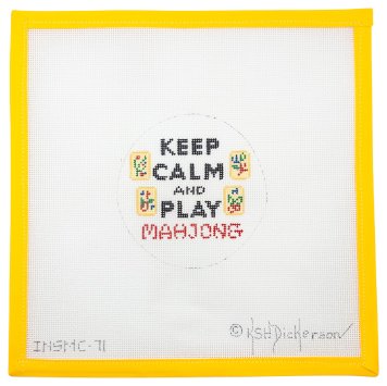 Keep Calm Mahjong Needlepoint Canvas - Summertide Stitchery - Kate Dickerson