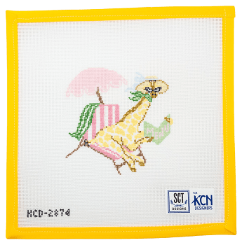 La Dolce Vita Riviera Giraffe Needlepoint Canvas - Summertide Stitchery - SCT Designs