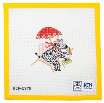 La Dolce Vita Riviera Zebra Needlepoint Canvas - Summertide Stitchery - SCT Designs