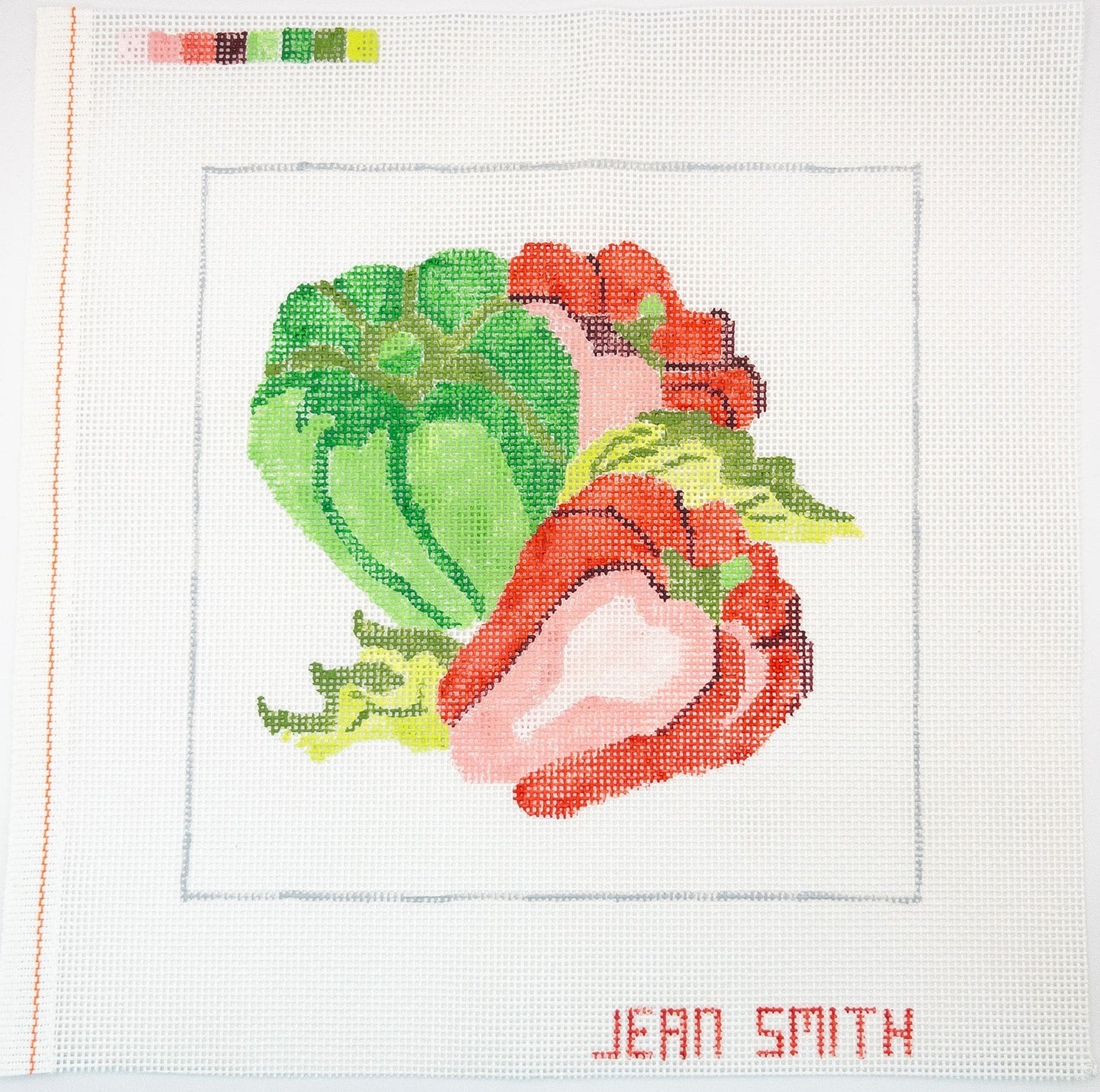 Large Peppers Needlepoint Canvas - Summertide Stitchery - Jean Smith
