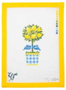 Lemon Topiary Needlepoint Canvas - Summertide Stitchery - Wipstitch Needleworks