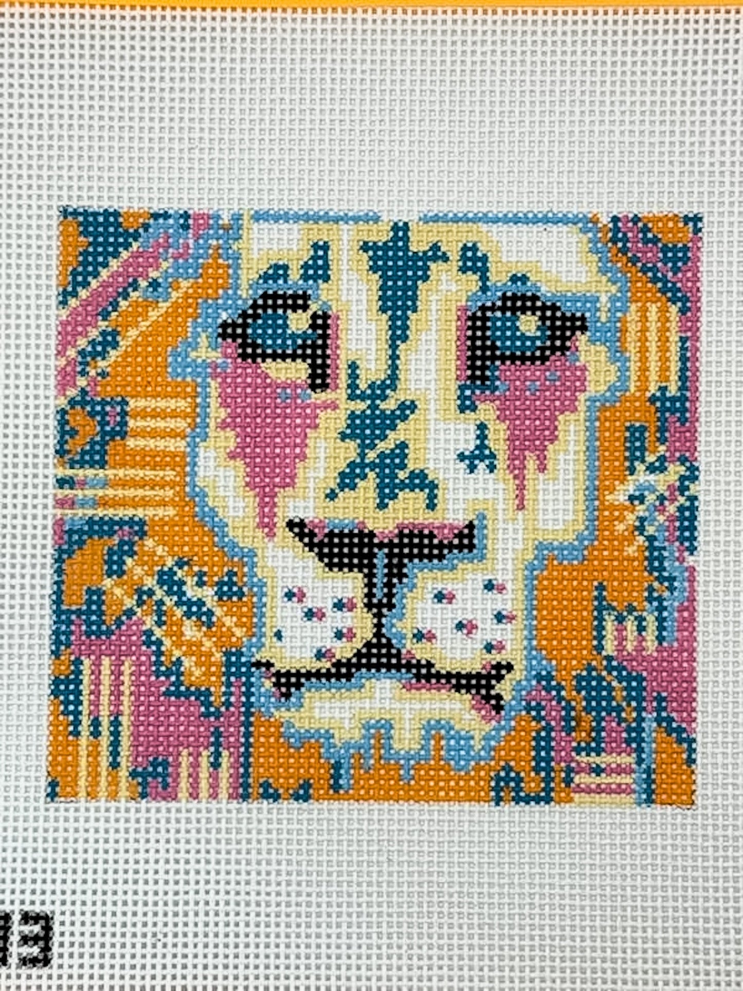 Leo The Lion Needlepoint Canvas - Summertide Stitchery - Thorn Alexander