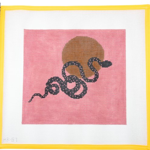 Little Snake Needlepoint Canvas - Summertide Stitchery - Alice & Blue