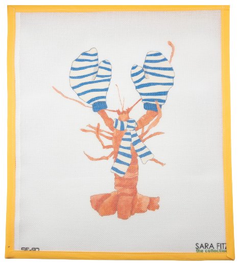 Lobster with Mittens - Summertide Stitchery - Sara Fitz