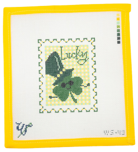 Lucky Stamp Needlepoint Canvas - Summertide Stitchery - Wipstitch Needleworks