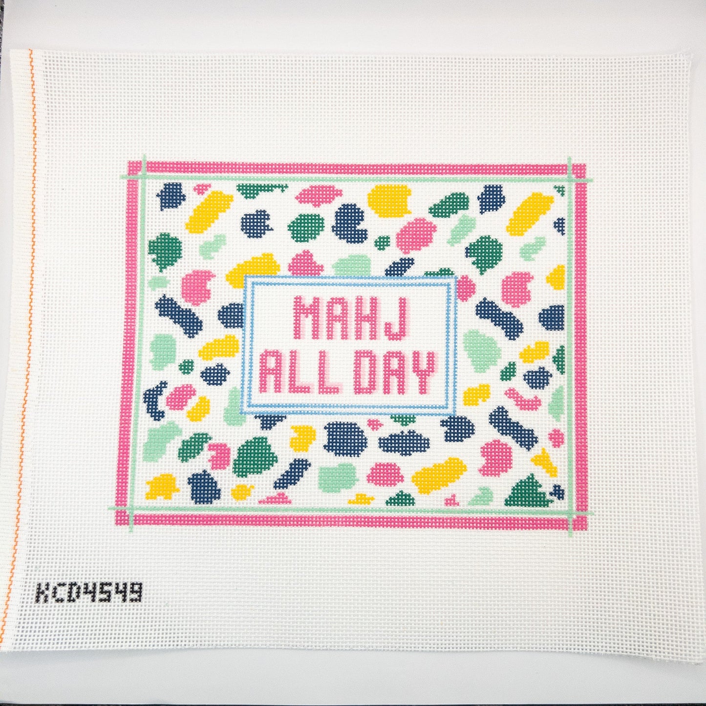Mahj All Day Tile Bag Needlepoint Canvas - Summertide Stitchery - SCT Designs