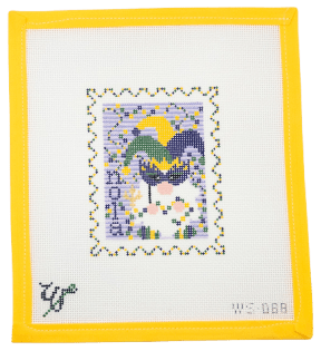 Mardi Gras Stamp Needlepoint Canvas - Summertide Stitchery - Wipstitch Needleworks