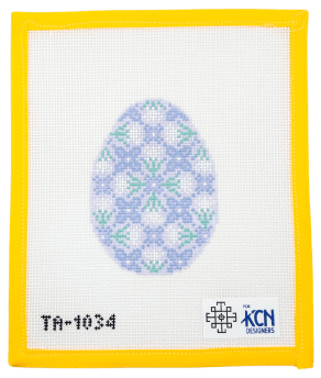 Millefleur Lilac Egg Needlepoint Canvas - Summertide Stitchery - Thorn Alexander