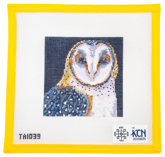 Mini Barn Owl Needlepoint Canvas - Summertide Stitchery - Thorn Alexander