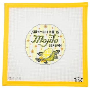 Mojito Needlepoint Canvas - Summertide Stitchery - Kirkland Design Studio