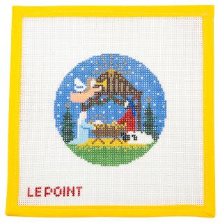 Nativity Round Needlepoint Canvas - Summertide Stitchery - Le Point Studio