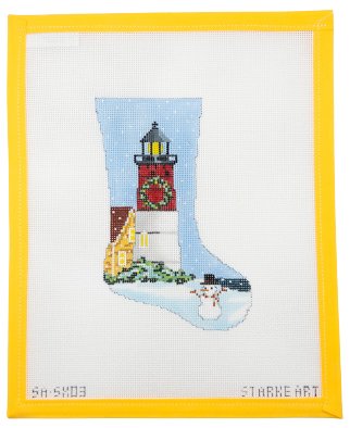 Nauset Lighthouse Mini Stocking - Summertide Stitchery - Starke Art Designs