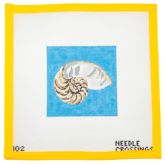 Nautilus Shell Needlepoint Canvas - Summertide Stitchery - Needle Crossings