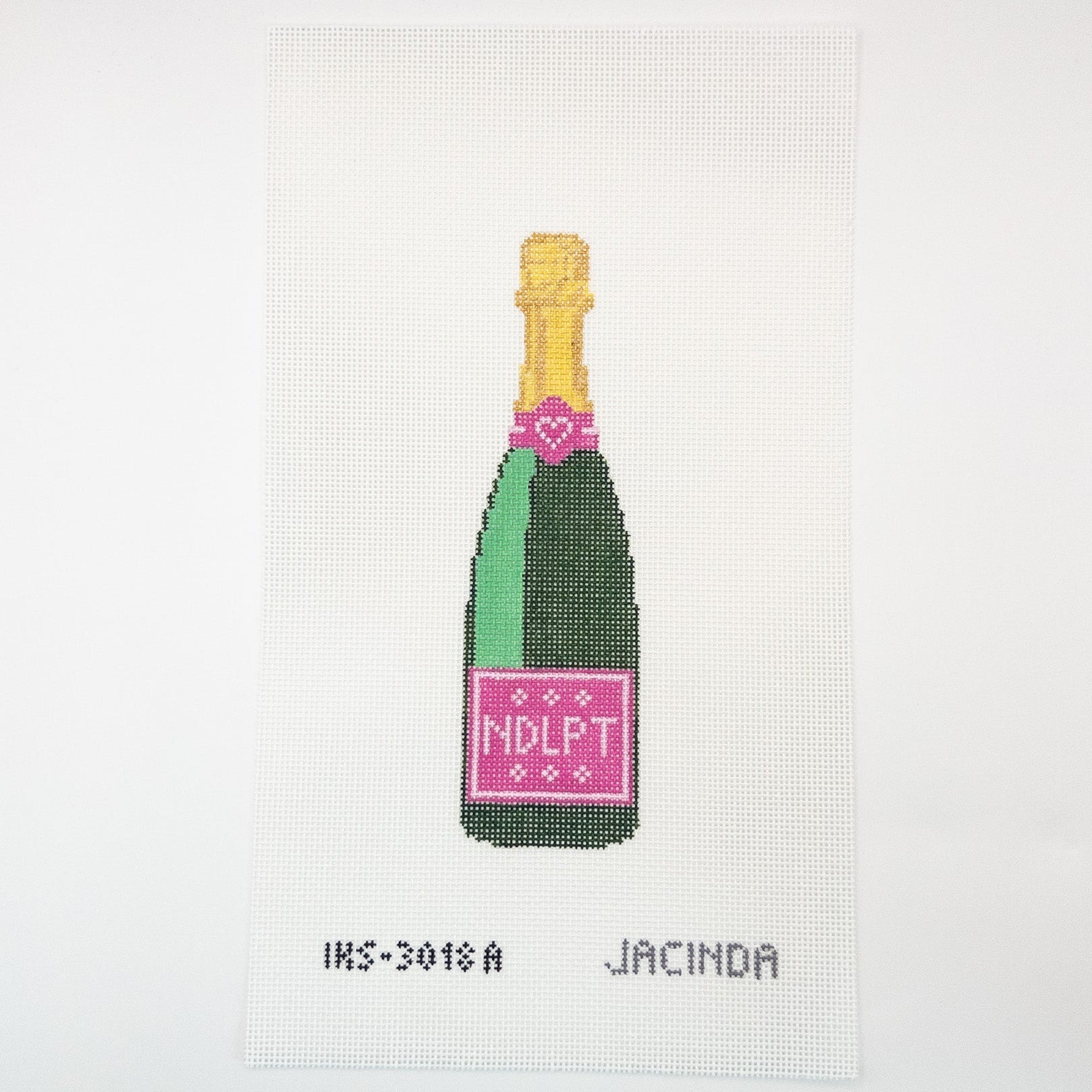 NDLPT Champs Needlepoint Canvas - Summertide Stitchery - Initial K Studio