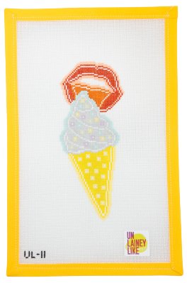 Neon Ice Dream - Summertide Stitchery - Atlantic Blue Canvas