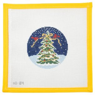 Night Tree Needlepoint Canvas - Summertide Stitchery - Alice & Blue