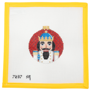 Nutcracker King Round Needlepoint Canvas - Summertide Stitchery - Susan Roberts