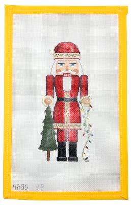 Nutcracker Santa with Tree Needlepoint Canvas - Summertide Stitchery - Susan Roberts