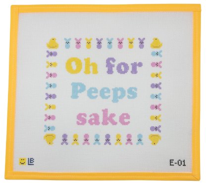 Oh For Peeps Sake Needlepoint Canvas - Summertide Stitchery - Lauren Bloch Designs