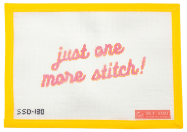 One More Stitch Needlepoint Canvas - Summertide Stitchery - Salt + Sand