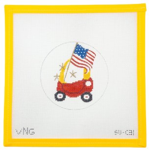 Patriotic Cozy Coupe Needlepoint Canvas - Summertide Stitchery - VNG Canvas