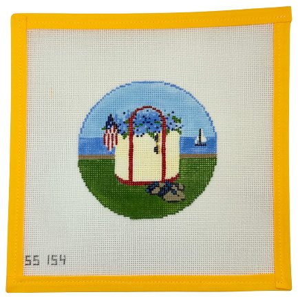 Patriotic Tote Bag Needlepoint Canvas - Summertide Stitchery - Stitch Style Needlepoint