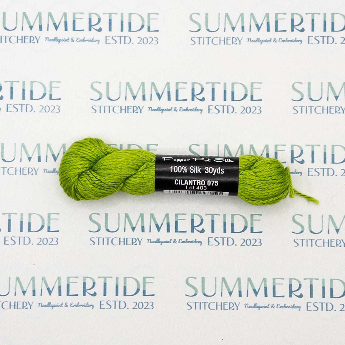 Pepper Pot Silk 075 Cilantro - Summertide Stitchery - Planet Earth Fibers