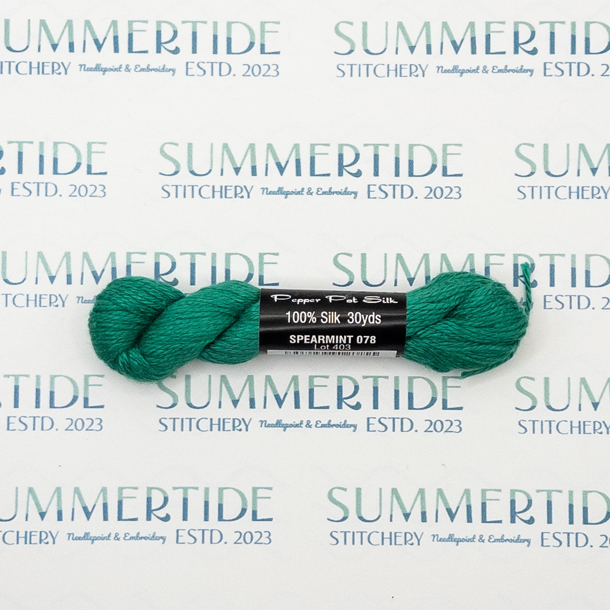 Pepper Pot Silk 078 Spearmint - Summertide Stitchery - Planet Earth Fibers