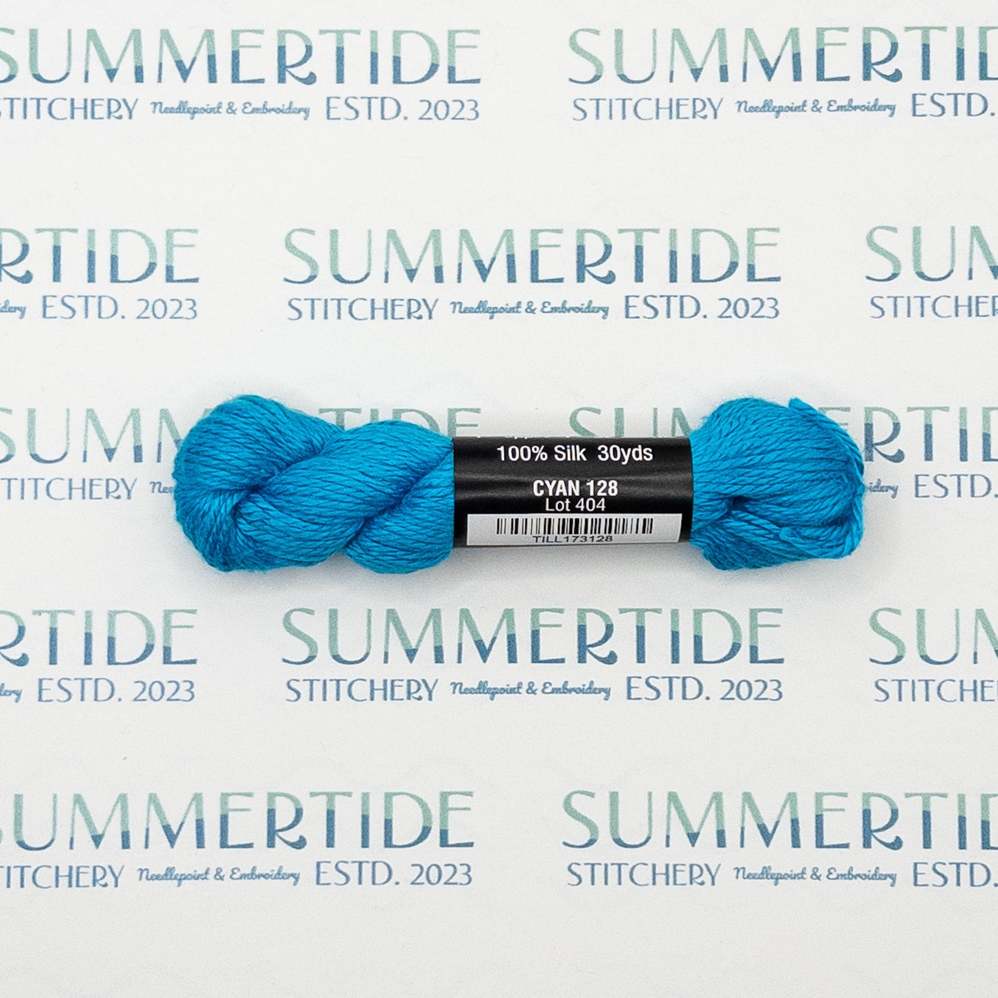 Pepper Pot Silk 128 Cyan - Summertide Stitchery - Planet Earth Fibers