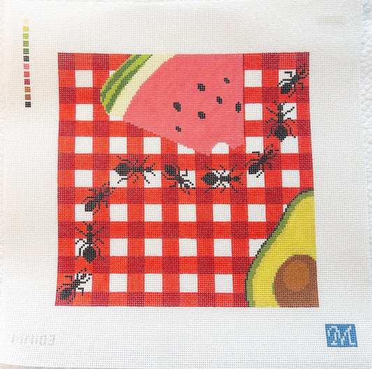 Picnic Patrol Needlepoint Canvas - Summertide Stitchery - Maura Nolan Designs