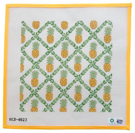 Pineapple Lattice Needlepoint Canvas - Summertide Stitchery - KCN Designs