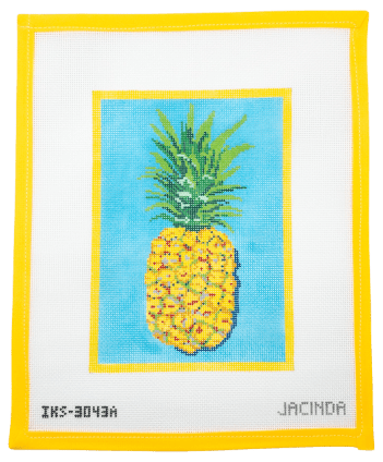 Pineapple Needlepoint Canvas - Summertide Stitchery - Initial K Studio