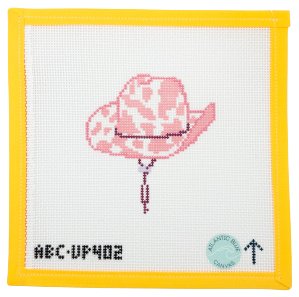 Pink Cowgirl Hat - Summertide Stitchery - Atlantic Blue Canvas