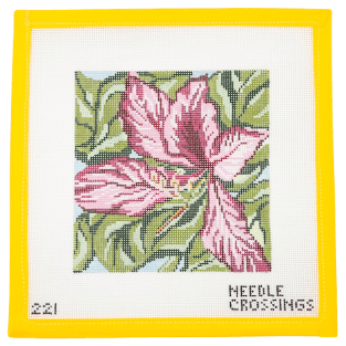 Pink Tree Orchid Needlepoint Canvas - Summertide Stitchery - Needle Crossings