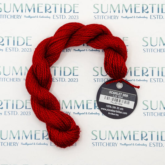 Planet Earth Silk 009 Scarlet - Summertide Stitchery - Planet Earth Fibers