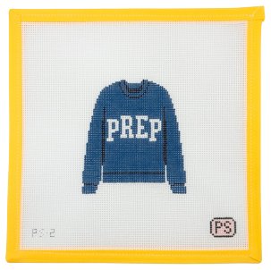 Prep Sweatshirt Needlepoint Canvas - Summertide Stitchery - Prepsetter