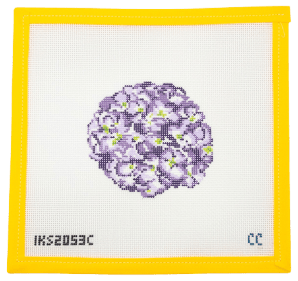 Purple Hydrangea Needlepoint Canvas - Summertide Stitchery - Initial K Studio
