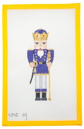 Purple King Nutcracker Needlepoint - 18 Mesh - Summertide Stitchery - Susan Roberts