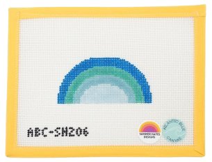 Rainbow Needlepoint - Summertide Stitchery - Atlantic Blue Canvas