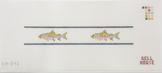 Rainbow Trout Keyfob Needlepoint Canvas - Summertide Stitchery - Bell House Designs