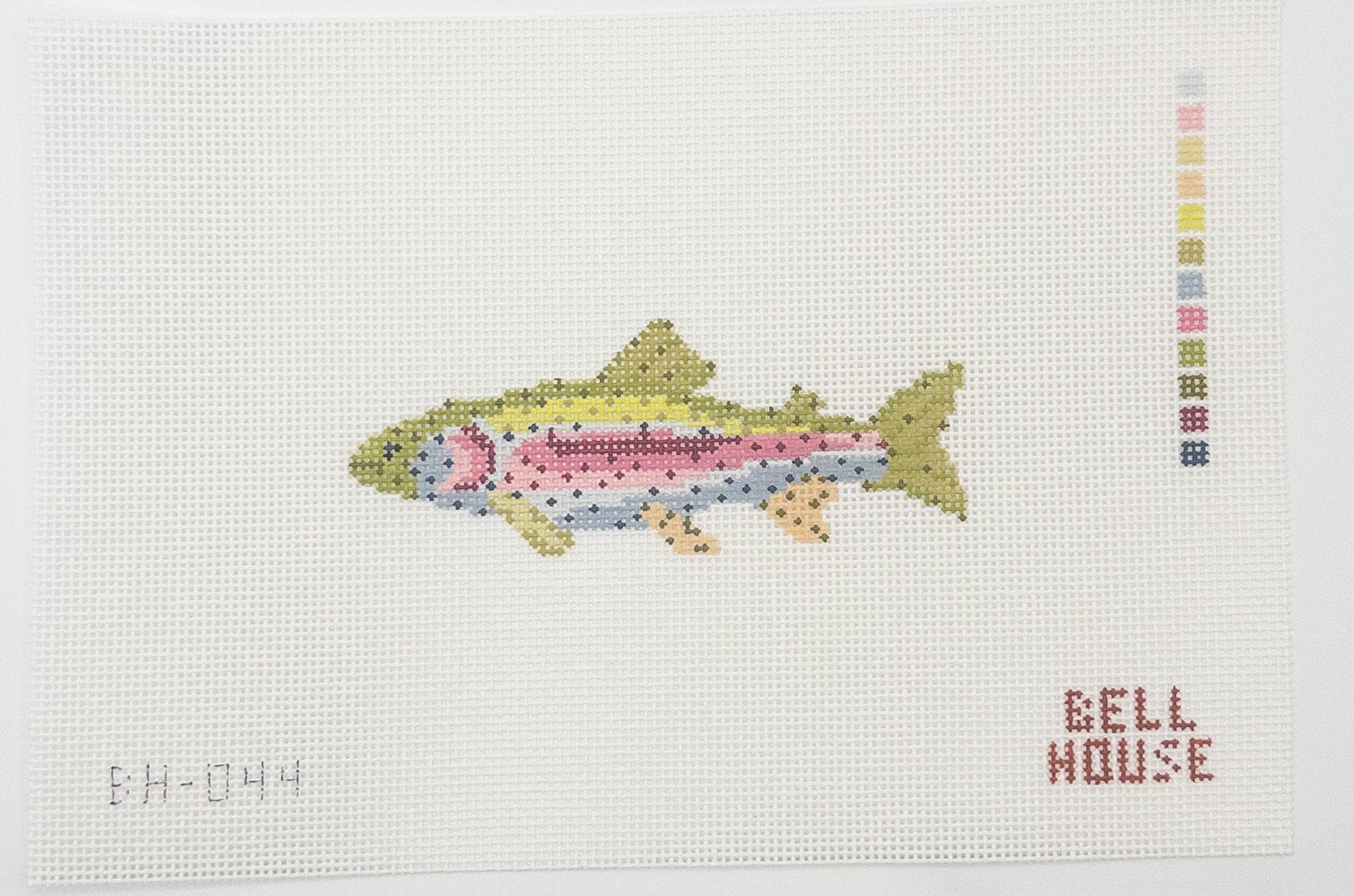 Rainbow Trout Needlepoint Canvas - Summertide Stitchery - Bell House Designs